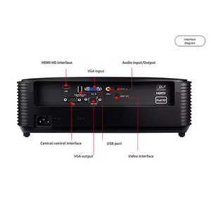 Projecteur portable H190X, 3900 lumens, durée de vie de la lampe de 15 000 heures, <span class=keywords><strong>correction</strong></span> trapézoïdale <span class=keywords><strong>verticale</strong></span> pour le divertissement et les affaires - Product Image 4