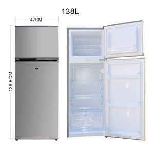 Refrigerador Compacto Elétrico Portátil de Aço Inoxidável 138L com Duas Portas e Descongelamento Automático, Eficiência Energética Grau 1, 1 Ano - Product Image 4