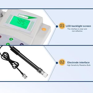 Detector Multifuncional de Calidad del Agua, Medidor de pH, Oxígeno Disuelto, Conductividad, Salinidad, Medidor de Oxígeno Disuelto - Product Image 2
