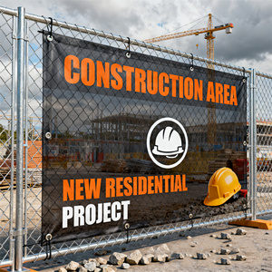 Kỹ thuật số in xách tay UV chống thấm nước xây dựng hàng rào lưới Banner ngoài trời PVC Vinyl cho quảng cáo hiển thị an toàn - Product Image 1