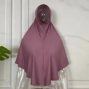 Penjualan terlaris 2024 Arab Saudi siap pakai jilbab instan Modal katun kerudung Muslim topi