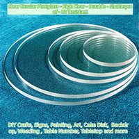 Cercles en acrylique 1/8 "d'épaisseur de feuilles de plexiglas acryliques rondes pour l'artisanat, les disques de gâteau, les décors et les projets de bricolage