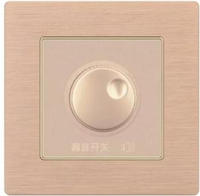 Interrupteur mural rotatif à intensité variable en aluminium brossé de type 86, variateur d'intensité continu AC230V pour ampoules halogènes et incandescentes