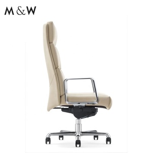 M & W Moderne Designer Arm Executive Lederen Hoge Rugleuning Draaibare Ergonomische Bureaustoel - Product Image 2