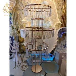 <span class=keywords><strong>Vase</strong></span> <span class=keywords><strong>à</strong></span> fleurs en métal doré de 160 <span class=keywords><strong>cm</strong></span> (63 pouces) pour centres de table de mariage, support rond en métal doré pour fleurs, vente en gros - Product Image 4