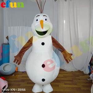 Efun quantité minimale de commande 1 PC Costume de mascotte <span class=keywords><strong>Olaf</strong></span> de dessin animé personnalisé Costume de mascotte drôle de personnage de bonhomme de neige à vendre - Product Image 2