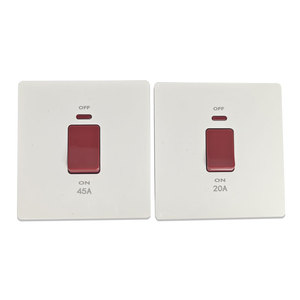Padrão do Reino Unido 20A/45A interruptor de parede de pólo duplo interruptor DP com néon - Product Image 3