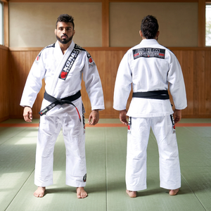 Bjj Gi <b>White</b> Custom Made Brazilian Jiu-jitsu Kimonos 100% Cotton Men's Adult - Product Image 3