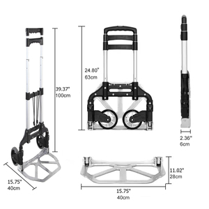 1 साल की वारंटी ओएम अनुकूलन समर्थन और कारखाने की कीमत के साथ खरीदारी के लिए किंगस्टार समायोज्य 2-व्हील एल्यूमीनियम हैंड ट्रॉली - Product Image 1
