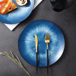 Bán Buôn Hộ Gia Đình Màu Trắng Tinh Khiết Sáng Tạo Bộ Đồ Ăn Gốm Hiện Đại Tấm Tròn Món Ăn Ren Mô Hình Men Tấm Tròn Bộ Kích Thước - Product Image 2