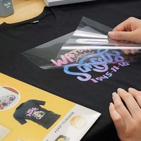 Transfert DTF personnalisé avec logo HD, sur tissu respirant à couche extensible et revêtement blanc haute performance, pour décalcomanie sur t-shirts foncés, MOQ 100 pièces