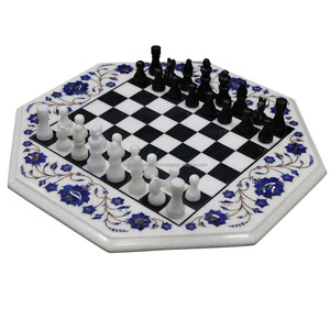 Attractive Design Marble Chess Board Handmade Makrana Marble Chess Customized Shape Chess Board at <b>Best</b> Price - Product Image 4