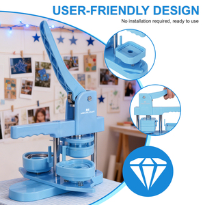 Mecolour 50*50mm vuông nam châm bền nam châm tủ lạnh Huy hiệu Nhà sản xuất máy nút pin huy hiệu Máy làm - Product Image 3