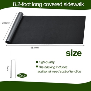 Tappeto in feltro nero per pacciamatura, rotolo riutilizzabile in tessuto non tessuto, per vialetti, perimetri, giardini e barriere antierba - Product Image 2