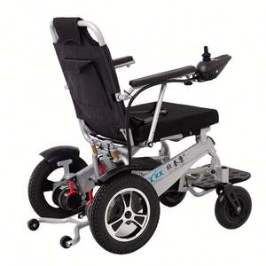 Silla <span class=keywords><strong>de</strong></span> Ruedas Eléctrica Plegable <span class=keywords><strong>de</strong></span> Aleación <span class=keywords><strong>de</strong></span> Aluminio con Cuatro Ruedas Sólidas y Batería Extraíble - Product Image 5