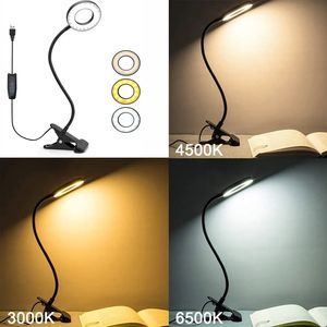 Fabbrica 48 Led lampada da scrivania Clip USB Book Light comodino Led lampada da scrivania flessibile luce notturna regolabile 3 livelli - Product Image 2