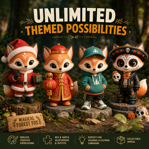 Peluche personnalisée Renard de la Forêt Magique avec tenues à thème, Fabricant professionnel, Cadeau de Noël, Tendance, OEM ODM, Mascotte en peluche - Product Image 5