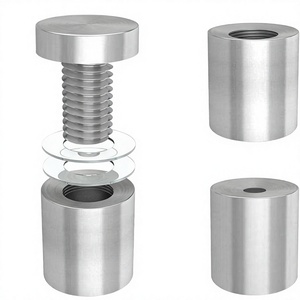 WOWGOOD Soporte de Montaje para Espejo de Pared de Acero Inoxidable con Recubrimiento de Zinc, Tornillo de 15 mm de Longitud, para Letreros Publicitarios de Acrílico - Product Image 4