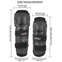 VEMAR Rodilleras y coderas para montar en motocicleta Motocross Ciclismo Rodilleras Motobike Accesorios 4 piezas Equipo de protección Deportes al aire libre