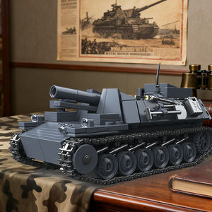 1/35 Ww2 MOC carro armato tedesco sturmpaner II bisonte artiglieria semovente Mini veicolo corazzato fai da te giocattolo set di blocchi di costruzione - Product Image 3