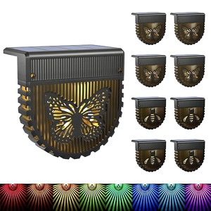 Lampe murale solaire Xinhuiyuan, projection de papillons et d'abeilles, lumière LED extérieure ZT 022, interrupteur à induction - Product Image 5