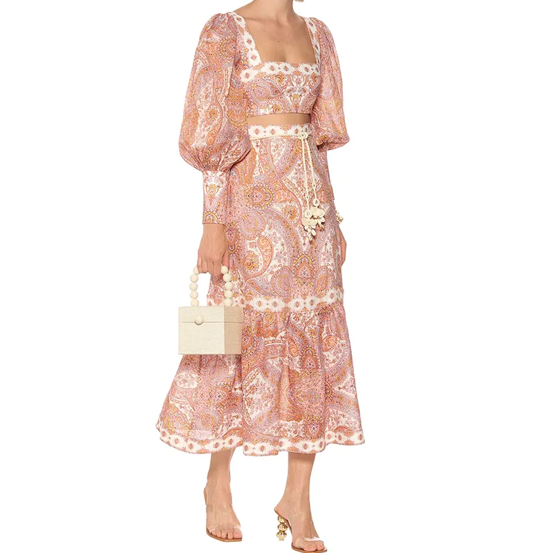 Summer Paisley 2020 News Arrivals Two Piece Set Clothing Dresses