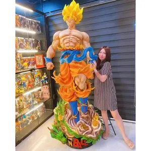 Figura de película de fibra de vidrio tamaño real, figura de Dragon Ball, Anime de resina, estatua de Goku, escultura de Wukong para decoración del hogar, gran oferta