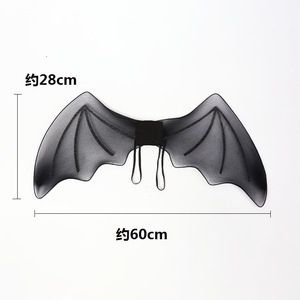Halloween fête accessoire costume <span class=keywords><strong>diable</strong></span> ailes noir sérigraphie chauve-souris ailes spectacle démon écran noir chauve-souris ailes costume accessoire - Product Image 3