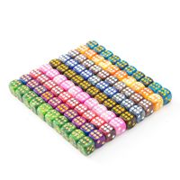 Lot de dés carrés multicolores en acrylique, bords arrondis, D6 standard 12mm, 10 pièces, pour jeux de table DND, enseignement des mathématiques, fêtes