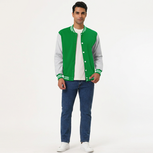 FINER THREADS Veste universitaire personnalisée pour homme en polyester/coton rouge avec broderie, tissu respirant, col montant - Vente en gros pour l'hiver - Product Image 1