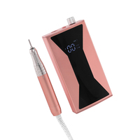 Nouveau design pièce à main étanche 85W moteur sans balais 45000 tr/min perceuse à ongles professionnelle rechargeable avec station de charge d'horloge