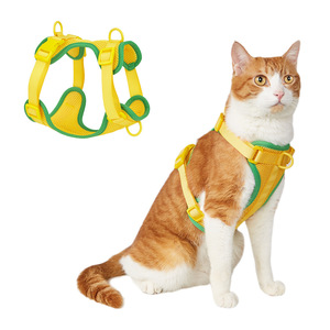 Harnais respirant en maille aérée pour chien, anti-traction, à enfiler, avec bande réfléchissante et double boucle de sécurité pour chiens et chats - Product Image 1