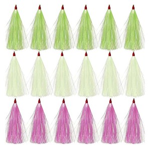 Bucktail Teasers Mylar Flash Teaser Tail Bucktail Teaser Rigs Flounder Señuelos de pesca Bait Rigs - Product Image 1