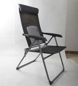 Fauteuil de camping pliable OEM portable à 6 positions, <span class=keywords><strong>chaise</strong></span> compacte pour <span class=keywords><strong>caravane</strong></span>, <span class=keywords><strong>chaise</strong></span> inclinable à dossier haut avec coussin appui-tête - Product Image 1