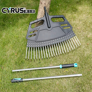 24 tines nhựa đầu cây bụi cào Trọng lượng nhẹ vườn cào Vườn lá cào cho bãi cỏ cỏ hoa giường lá làm sạch - Product Image 3