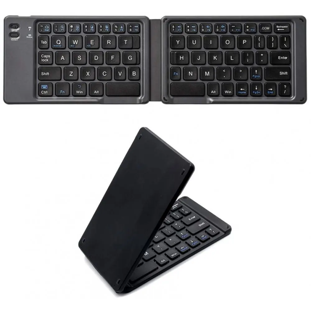Customizable Portable Pocket Size Keyboard Rechargeable Mini Wireless Foldable Keyboard for Mac Win Phone Tablet