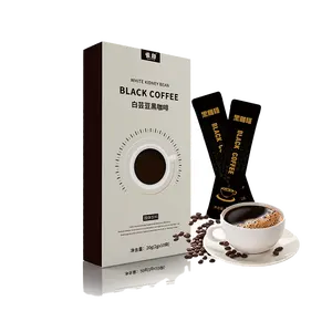 Source manufacturer White kidney bean black coffee wholesale Organic instant coffee