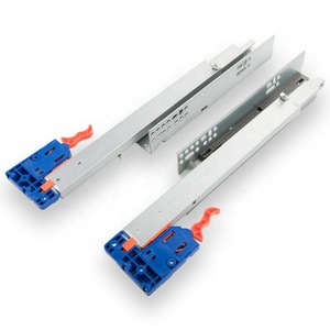 Deslizadores de cajón de cierre suave ajustables, Riel de tipo americano, alta resistencia, venta al por mayor - Product Image 3