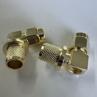 Connecteur SMA mâle plaqué or SMA-C-JW5D à angle pour câble RG6 300, fournisseur d'usine