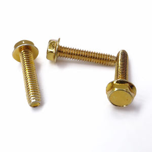 DIN6921 Pernos roscados completos chapados en zinc amarillo <span class=keywords><strong>sin</strong></span> pernos de <span class=keywords><strong>cabeza</strong></span> hexagonal dentada <span class=keywords><strong>Tornillo</strong></span> de máquina de <span class=keywords><strong>cabeza</strong></span> hexagonal externa - Product Image 5