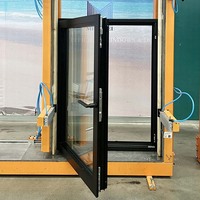 Fenêtres à battants intérieurs en aluminium à rupture de pont thermique, triple vitrage, certifiées NFRC, économie d'énergie