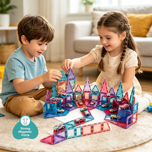Gran Oferta: 108 Placas Magnéticas de Diamante de <span class=keywords><strong>7</strong></span>.5CM, Plástico ABS, Juguete Educativo DIY para Niños, Kit de Estacionamiento para Construir y Jugar - Product Image 1
