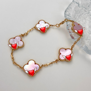 Bracelet trèfle à quatre feuilles en zircon tendance en argent S925 pour femmes et enfants, plaqué or 18 carats, bijoux à maillons fins, cadeau de mariage, fête - Product Image 3