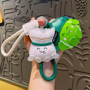 Wholesale Customized PU <b>Leather</b> <b>Keychain</b> Pingpong Pat Design New Arrival Student Couple Bag - Product Image 3