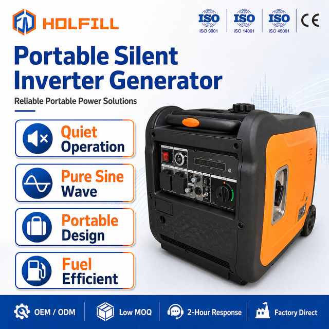 Factory Direct 5kw 5000w Inverter Generator Portable Petrol Electric Start Silent CE Certified for Home Backup Camping Outdoor