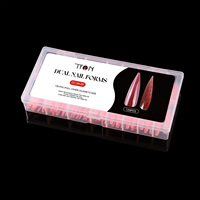 120 pièces rouge Long XXXL Stiletto Double double forme ongles conseils marque privée personnalisé Mr Nail double forme pour extensions d'ongles