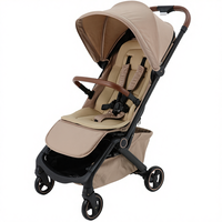 Poussette pliable compacte et légère à 4 roues, cadre en alliage d'aluminium, tissu, capacité de charge de 22 kg, idéale pour les voyages, homologuée EN, BS6020