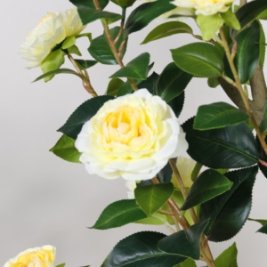 Plastic Camellia Artificial Potted Plant Outdoor Indoor for Office Garden Decoration Home Decor Faux Trees Artificial Plants - Product Image 3