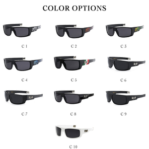 ギャングスタスタイル卸売レトロブラックラップスカルプリントカスタムロゴチカーノメンズサングラス - Product Image 5