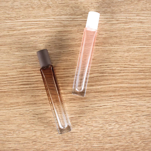 Botella de Vidrio de 8 ml con Rodillo, Estilo Moderno, Color Rosa y Café, Fondo Cuadrado y Grueso, para Perfume y Aceites Esenciales - Product Image 6